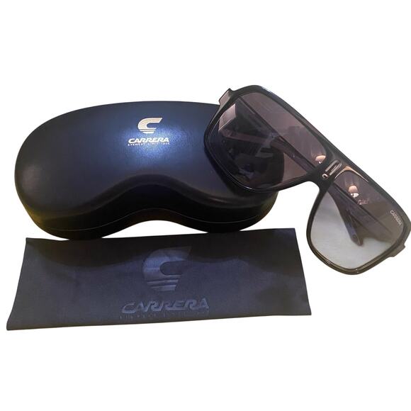 NEW Carrera 27 Black Grey Wrap Shield EYEWEAR Unisex Plastic SUNGLASSES XSZ90 - Picture 1 of 7